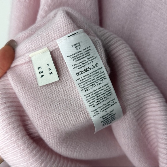 NWT Uniqlo X COMPTOIR DES COTONNIERS 100% Cashmere Sweater Pink Medium - Picture 3 of 6